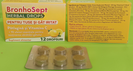 DROPS PENTRU GAT BronhoSept Herbal,12 dropsuri Justin Pharma la Nana Plafar [1]