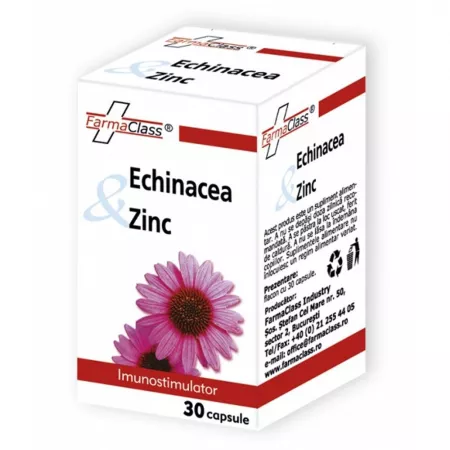 Imunitate adulti - ECHINACEA si ZINC 240mg, 30 capsule, FarmaClass