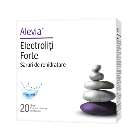 suplimente SOLUBILE - ELECTROLITI FORTE - Săruri de rehidratare 20 plicuri Alevia la Nana Plafar