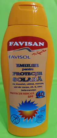 PROTECTIE SOLARA - EMULSIE pentru PROTECTIE SOLARA FPS 40 Favisol, 250ml, Favisan