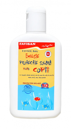 PROTECTIE SOLARA - EMULSIE BIO PROTECTIE SOLARA FPS 50 pentru COPII 150ml, Favisan