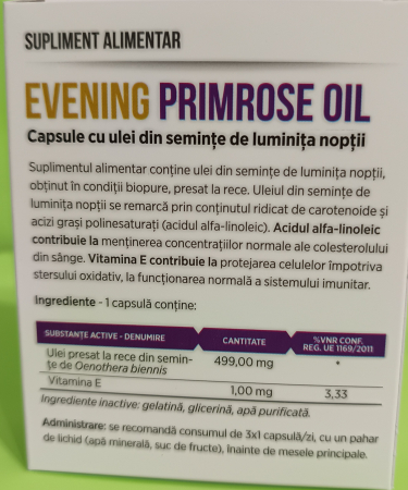 EVENING PRIMROSE OIL, 30 capsule, Parapharm [3]