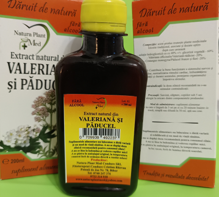 Extract din Valeriana și Paducel, 200 ml (fara alcool) - NATURAPLANT [1]