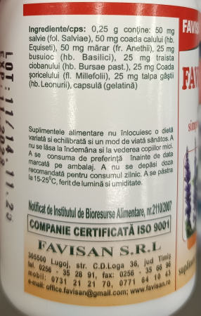 Favifeminin, 40 capsule, Favisan [2]