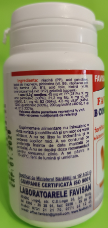 FaviMagne B complex forte, 40 capsule, Favisan [2]