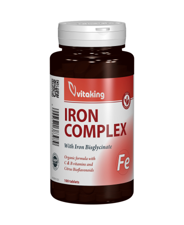 anemii copii - FIER (bisglicinat) 18 mg +VITAMINA B, C + Bioflavonoide, 100 comprimate, Vitaking la Nana Plafar