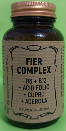 FIER COMPLEX -Fier + vitamina B6, B12, acid folic, cupru, acerola, Remedia la Nana Plafar [1]