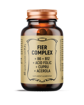 FIER COMPLEX -Fier + vitamina B6, B12, acid folic, cupru, acerola, Remedia la Nana Plafar [1]