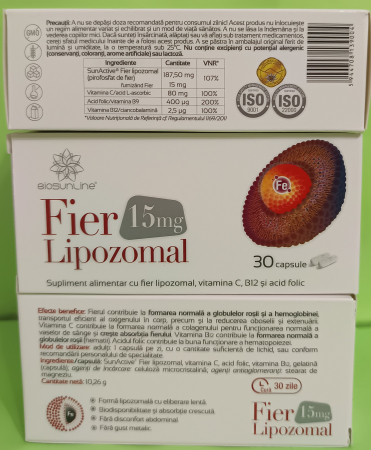 FIER LIPOZOMAL 15 mg, 30 capsule, BioSunLine Helcor [2]