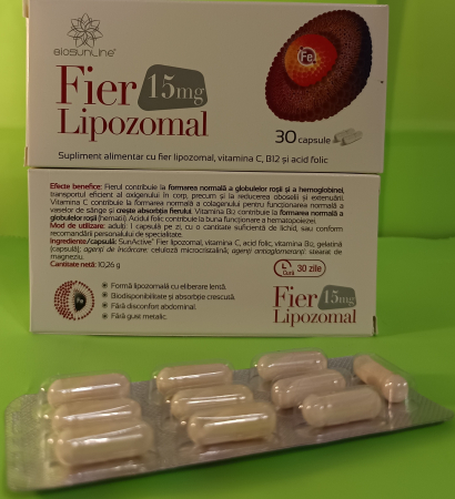 FIER LIPOZOMAL 15 mg, 30 capsule, BioSunLine Helcor [1]