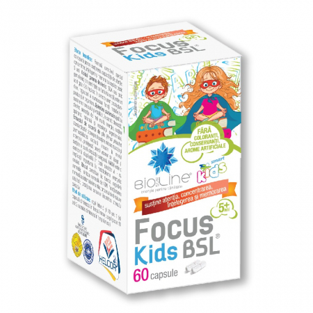 SUPLIMENTE-capsule si lichide - Focus Kids, 60 comprimate, BioSunLine