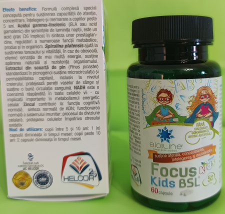 Focus Kids, 60 comprimate, BioSunLine [3]