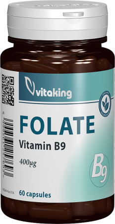 oboseala fizica si psihica adulti - Folat organic 400mcg - 60 capsule, Vitaking