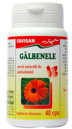 vindecarea ranilor - Galbenele, 40 capsule, Favisan la nana plafar