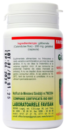Galbenele, 40 capsule, Favisan la nana plafar [1]