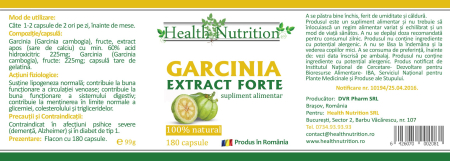 GARCINIA extract forte natural, 180 capsule, Health Nutrition la Nana Plafar [1]