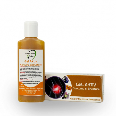 dureri articulatii uz extern - Gel aktiv Curcuma si Brusture 135 ml - NATURAPLANT