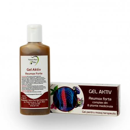 dureri articulatii uz extern - Gel Aktiv REUMAX Forte – 8 plante medicinale - NATURAPLANT