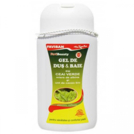 GEL de DUS cu Ceai Verde, Miere de albine si Unt de Cacao, 300ml, Favisan