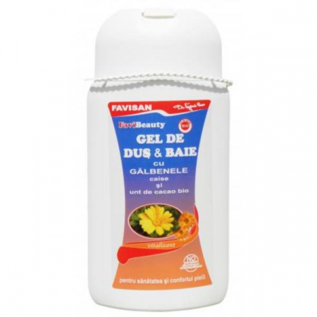 GEL de DUS cu Galbenele, Caise si Unt de Cacao, 300ml, Favisan