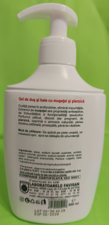 GEL de dus cu Musetel, Piersica si unt de cacao, 300 ml, Favisan [1]