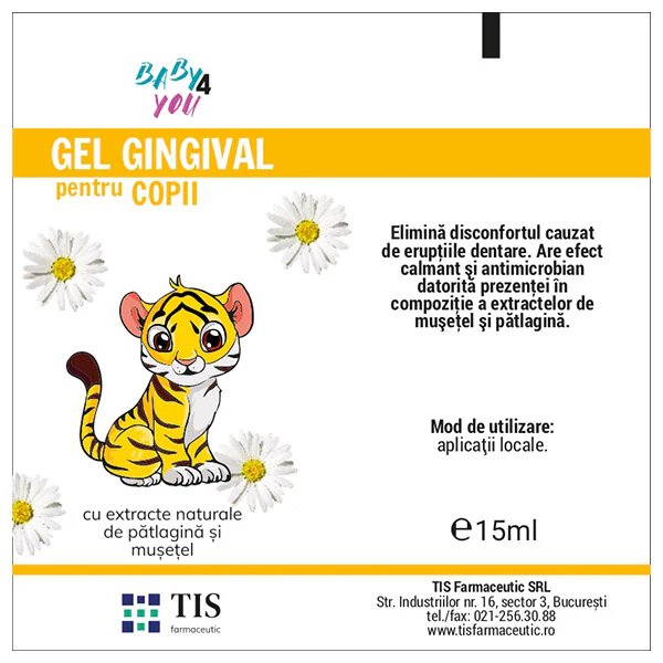 GEL GINGIVAL COPII BABY4YOU 15ML TIS Farmaceutic  la Nana Plafar [1]