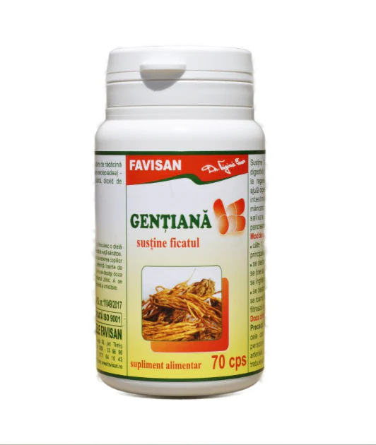 infectii tract respirator superior - Gentiana Favisan, 70 capsule