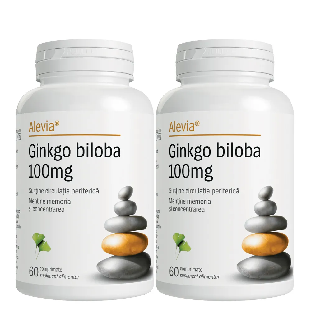 performanta cognitiva si mentala - GINKGO BILOBA 100mg, comprimate, Alevia la Nana Plafar