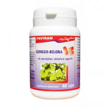 degenerescenta maculara - Ginkgo Biloba, 40 capsule, Favisan