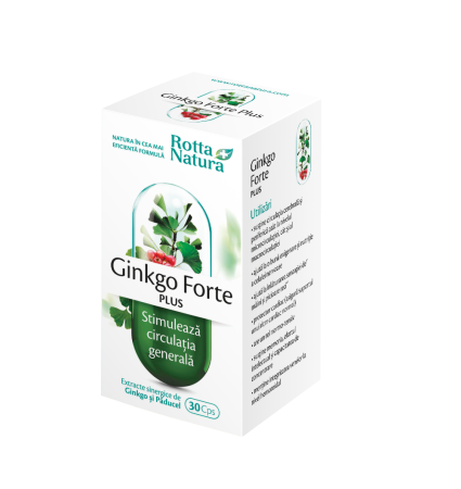 afectiuni CARDIOVASCULARE - GINKGO FORTE PLUS  si PADUCEL, 30 capsule Rotta Natura la Nana Plafar