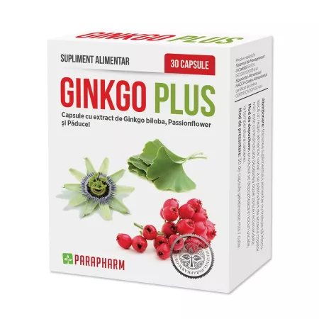 GINKGO PLUS, 30 capsule, Parapharm la Nana Plafar