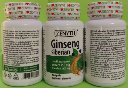 GINSENG SIBERIAN, 150 mg, 30 capsule, Zenyth [3]