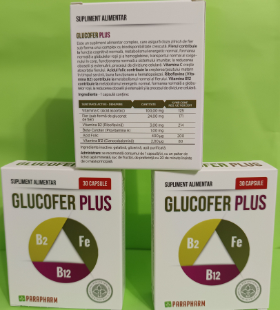 GLUCOFER PLUS, 30 capsule, Parapharm la Nana Plafar [1]