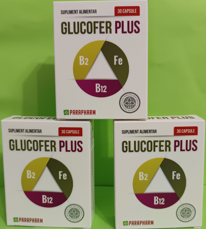 Anemii - GLUCOFER PLUS, 30 capsule, Parapharm la Nana Plafar