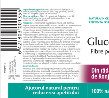 GLUCOMANNAN FIBRE SLABIT, 90 capsule Rotta Natura [2]