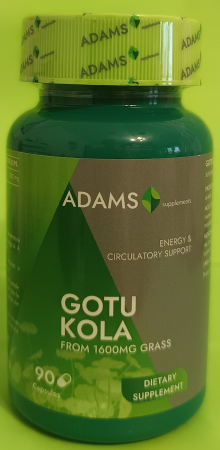 neuroprotector - GOTU KOLA 400mg, 90 capsule, Adams Supplements la Nana Plafar