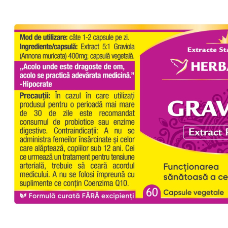 GRAVIOLA EXTRACT PREMIUM Herbagetica la Nana Plafar [1]