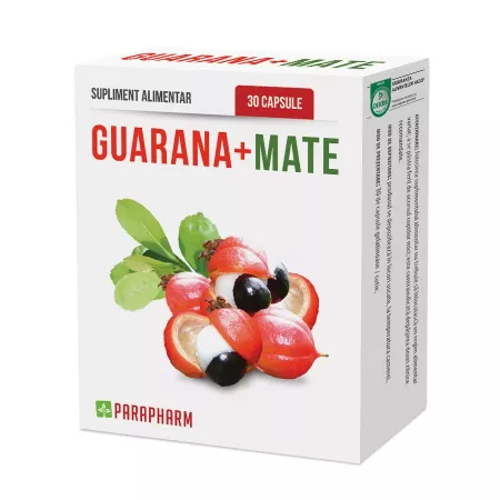 dieta si nutritie - GUARANA + MATE accelerare metabolism, 30 capsule, Parapharm