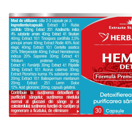 HematoDetox, capsule, Herbagetica la Nana Plafar [1]