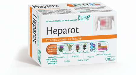 sustinerea functiilor hepatice - HEPAROT HEPATOPROTECTOR. 30 capsule, Rotta Natura