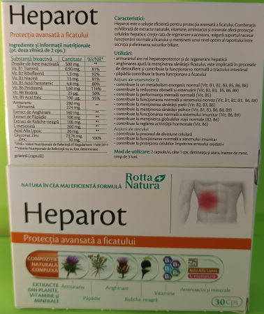 HEPAROT HEPATOPROTECTOR. 30 capsule, Rotta Natura [2]