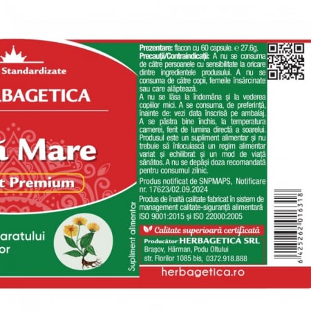 IARBA MARE 200mg, 60 Capsule,  Herbagetica [2]
