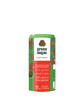PRODUSE ALIMENTARE - Indulcitor natural din extract de stevie Green Sugar, 650 comprimate, Remedia la Nana Plafar