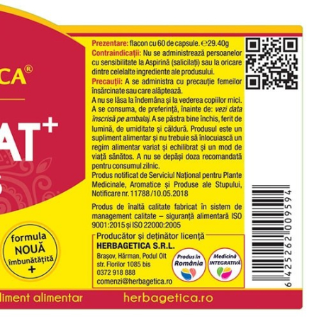 INFLANAT Curcumin95 Herbagetica la nana plafar [2]
