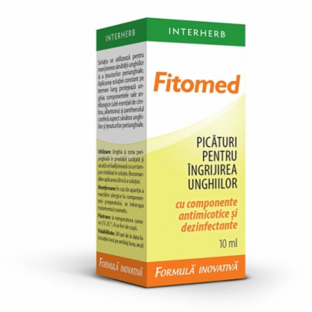 COSMETICE - INGRIJIREA UNGHIILOR PICATURI FITOMED, 10ml, Interherb