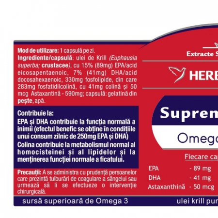 KRILL OIL SUPREME 590mg OMEGA 3, Herbagetica la Nana Plafar [1]