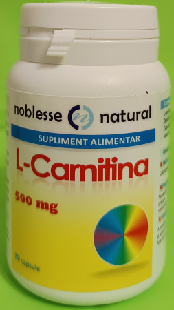 controlul greutatii - L-CARNITINA 500mg, 30 capsule, Noblesse Natural la Nana Plafar