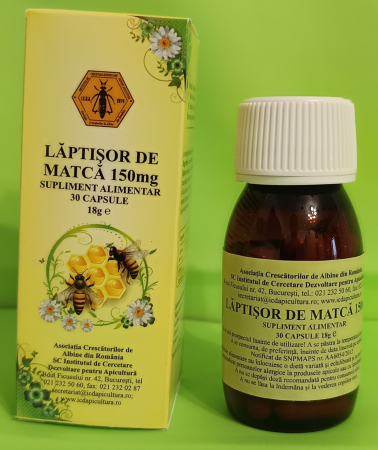 Laptisor de matca Pur-150mg, 30 capsule - Institutul Apicol  la nana plafar [1]
