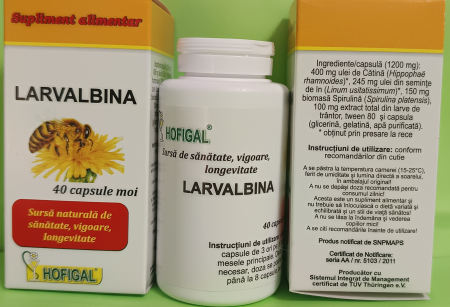 LARVALBINA Extract din Larve, 40 capsule moi, Hofigal la Nana Plafar [1]