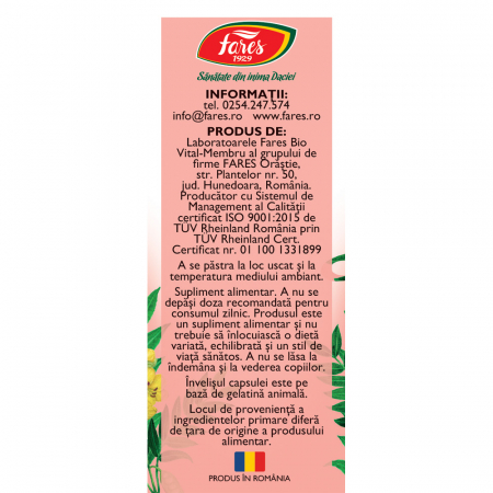 LAXATIV CU SENNA D85, 30 capsule, Fares la Nana Plafar [2]